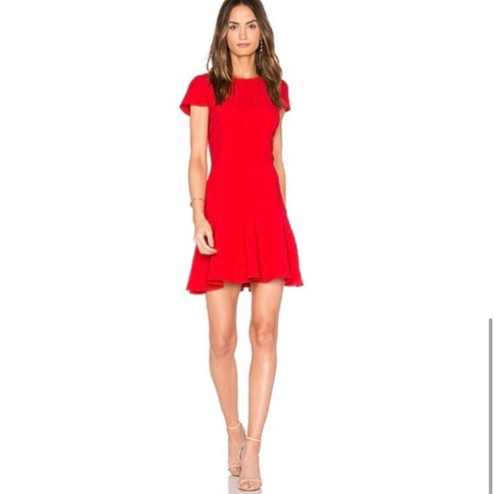 Amanda Uprichard Vibrant Red Midi Dress